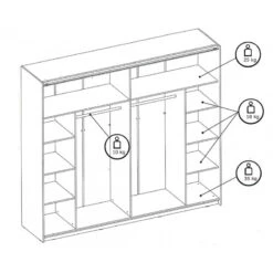Armoire 2 Portes Grand Modèle Avec Miroir Nantes 11 Armoire 2 Portes Grand Modèle Avec Miroir Nantes -ATMOSPHERA Soldes Boutique armoire 2 portes grand modele avec miroir nantes 4