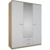 Demeyere Armoire 3 Portes Coloris Blanc Et Naturel Lena