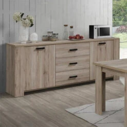 Bahut 3 Tiroirs 2 Portes Olivier -ATMOSPHERA Soldes Boutique bahut 3 tiroirs 2 portes olivier 4