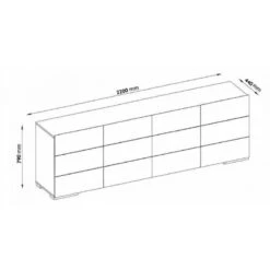 Bahut 4 Portes Chêne Blanchi Elba -ATMOSPHERA Soldes Boutique bahut 4 portes chene blanchi elba 4