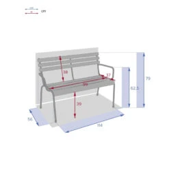 Banc Extérieur Greensboro Vert Olive Hespéride -ATMOSPHERA Soldes Boutique banc exterieur greensboro vert olive hesperide 2