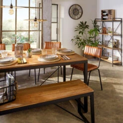 Banc Métal Et Bois Edena Atmosphera -ATMOSPHERA Soldes Boutique banc metal et bois edena atmosphera 4