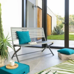 Banc Pliant Olbia Noir Graphite Hespéride -ATMOSPHERA Soldes Boutique banc pliant olbia noir graphite hesperide 3