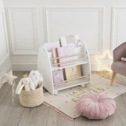 Bibliothèque Enfant Roulettes Doré Atmosphera -ATMOSPHERA Soldes Boutique bibliotheque enfant roulettes dore atmosphera 3