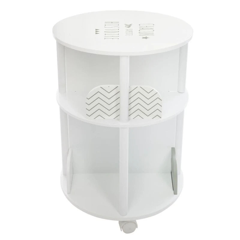 Bibliothèque Ronde Petite Histoire Enfant Roulettes Gris Atmosphera 2 Bibliothèque Ronde Petite Histoire Enfant Roulettes Gris Atmosphera – Image 2