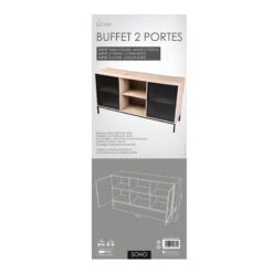 Buffet 2 Portes 2 Niches Soho -ATMOSPHERA Soldes Boutique buffet 2 portes niches soho 3