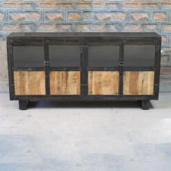 Buffet Métal Et Bois Jodhpur 4 Portes 6 Buffet Métal Et Bois Jodhpur 4 Portes -ATMOSPHERA Soldes Boutique buffet metal et bois jodhpur 4 portes 2