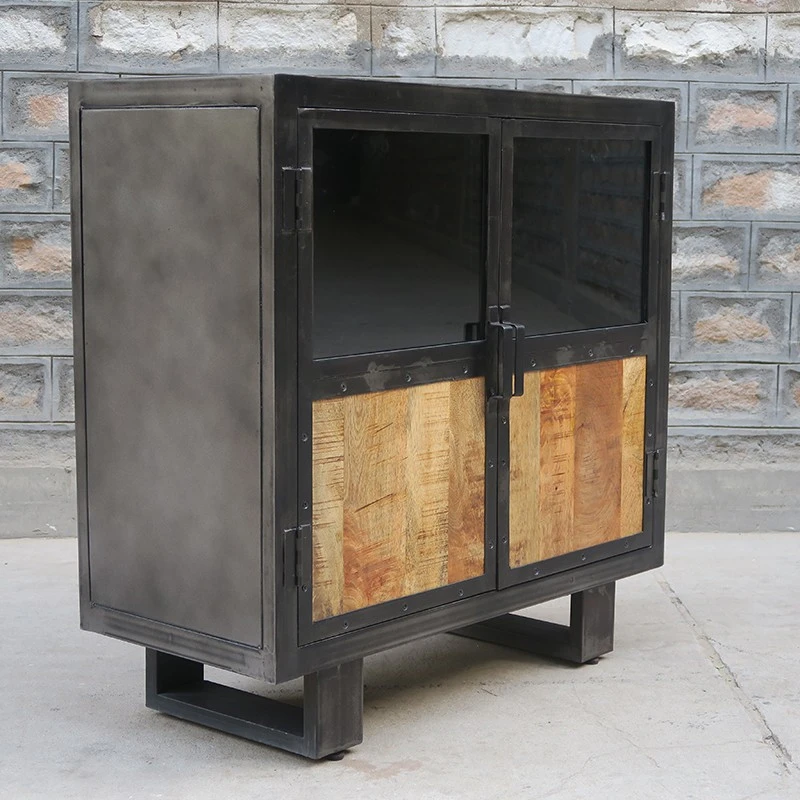 Buffet Métal Et Bois Jodhpur 2 Portes 2 Buffet Métal Et Bois Jodhpur 2 Portes – Image 2