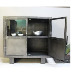 Buffet Métal Noir Jodhpur 2 Portes -ATMOSPHERA Soldes Boutique buffet metal jodhpur portes 2