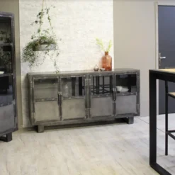Buffet Métal Noir Jodhpur 4 Portes -ATMOSPHERA Soldes Boutique buffet metal jodhpur portes inditime 3