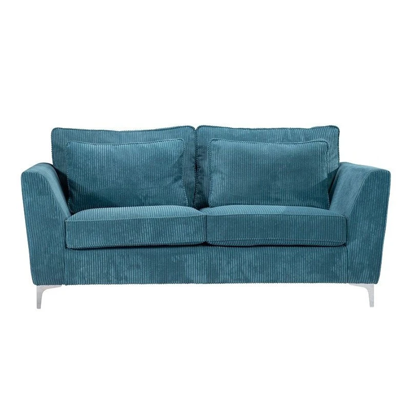 Canapé 2 Places Isla Velours Côtelé Bleu 1 Canapé 2 Places Isla Velours Côtelé Bleu