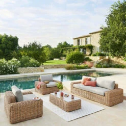 Canapé De Salon De Jardin Savinia Coloris Tahini Hespéride -ATMOSPHERA Soldes Boutique canape de salon de jardin savinia coloris tahini hesperide 2