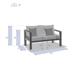 Canapé Extérieur 2 Places Evasion Tonka Hespéride -ATMOSPHERA Soldes Boutique canape exterieur 2 places evasion tonka hesperide 3