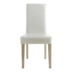 Demeyere Chaise Dossier Haut Blanc PU Guevara -ATMOSPHERA Soldes Boutique chaise ernesto blanc 1 2