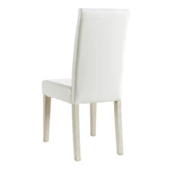 Demeyere Chaise Dossier Haut Blanc PU Guevara -ATMOSPHERA Soldes Boutique chaise ernesto blanc 1 5