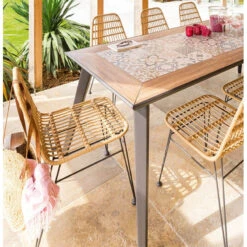 Chaise Extérieure Lambada Sésame & Graphite Hespéride -ATMOSPHERA Soldes Boutique chaise exterieure lambada sesame graphite hesperide 2