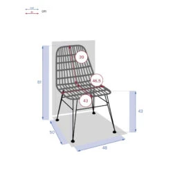 Chaise Extérieure Lambada Sésame & Graphite Hespéride -ATMOSPHERA Soldes Boutique chaise exterieure lambada sesame graphite hesperide 3