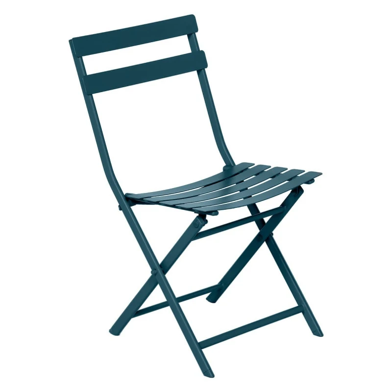 Chaise Métal Pliante Greensboro Bleu Pétrole Hespéride 1 Chaise Métal Pliante Greensboro Bleu Pétrole Hespéride