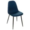Chaise Tissu Et Métal Tyka Bleu Atmosphera
