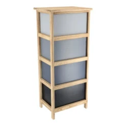 Chiffonnier Grand Modèle 4 Tiroirs Dégradé Gris -ATMOSPHERA Soldes Boutique chiffonnier grand modele 4 tiroirs degrade gris 1 2