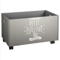 Coffre à Roulettes Pour Enfant Coloris Gris Atmosphera
