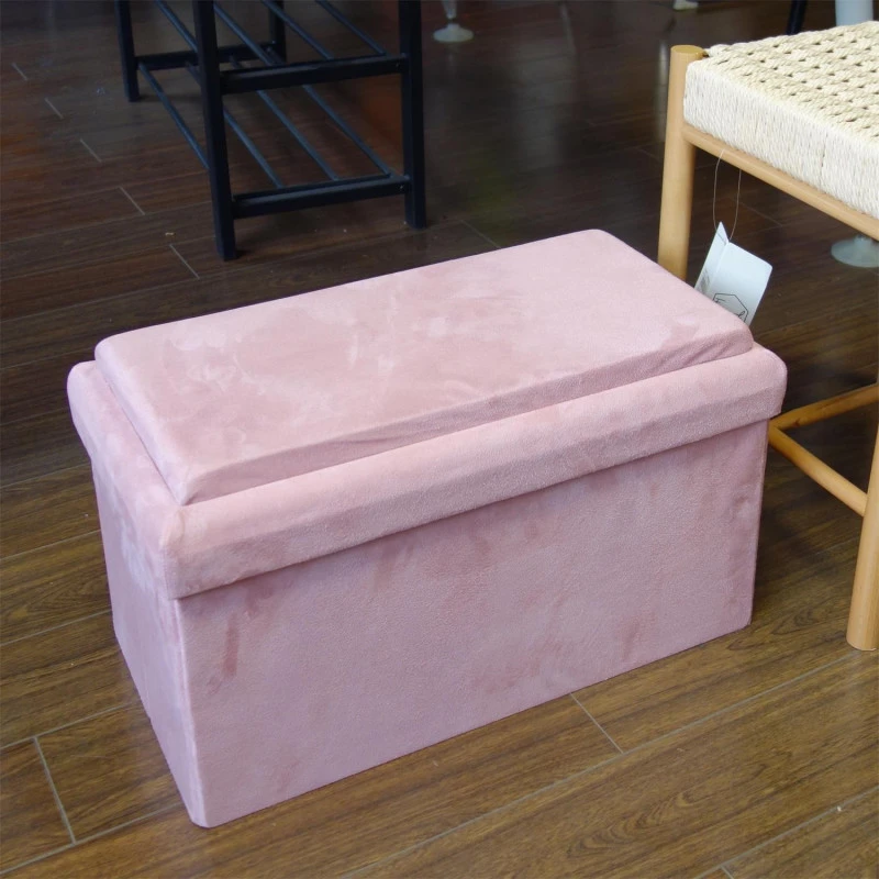 Coffre Banc Pliable Rose Compatible Briques 6 Coffre Banc Pliable Rose Compatible Briques – Image 6