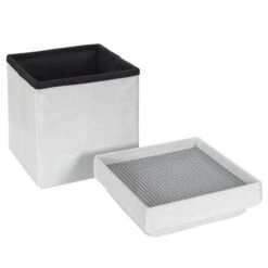 Coffre Pouf Pliable Gris Compatible Briques 13 Coffre Pouf Pliable Gris Compatible Briques -ATMOSPHERA Soldes Boutique coffre pouf pliable gris compatible briques 5