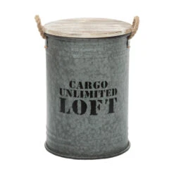 Coffres Bidons Gris Loft - Lot De 3 - Atmosphera -ATMOSPHERA Soldes Boutique coffres bidons gris loft lot 3 atmosphera 3