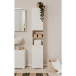 Colonne De Salle De Bain 2 Portes Capetown Blanc -ATMOSPHERA Soldes Boutique colonne de salle de bain 2 portes capetown blanc 4