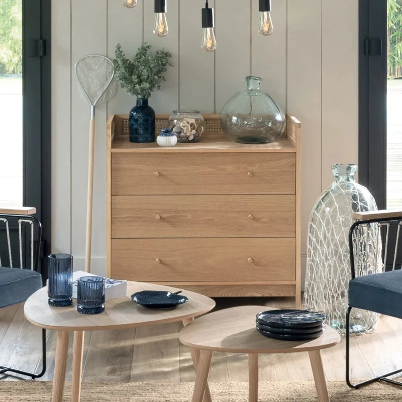 Commode 3 Tiroirs Cannage Arty Atmosphera 2 Commode 3 Tiroirs Cannage Arty Atmosphera – Image 2