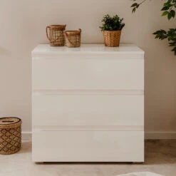 Commode 3 Tiroirs Capetown Blanc -ATMOSPHERA Soldes Boutique commode 3 tiroirs capetown blanc 3