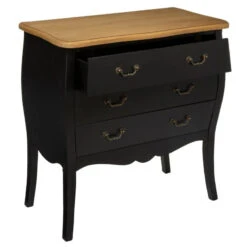 Commode 3 Tiroirs Chrysa Noire Atmosphera -ATMOSPHERA Soldes Boutique commode 3 tiroirs chrysa noire atmosphera 5