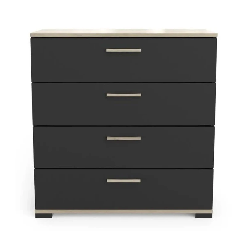 Demeyere Commode 4 Tiroirs Izzy Noir Et Bois 2 Demeyere Commode 4 Tiroirs Izzy Noir Et Bois – Image 2