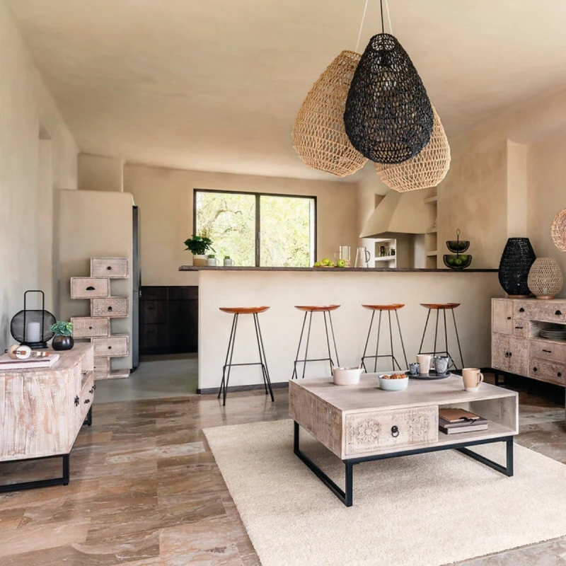 Commode Ajay 6 Tiroirs Bois Massif Atmosphera 2 Commode Ajay 6 Tiroirs Bois Massif Atmosphera – Image 2