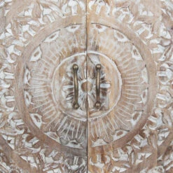 Commode Shirel 2 Portes Bois Blanchi Atmosphera -ATMOSPHERA Soldes Boutique commode shirel 2 portes bois blanchi atmosphera 4