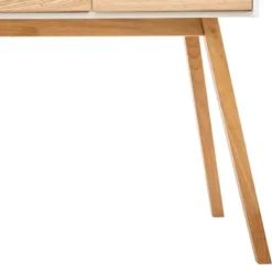 Console Sur Pieds Bois Elva Blanc Atmosphera -ATMOSPHERA Soldes Boutique console sur pieds bois elva blanc atmosphera 3