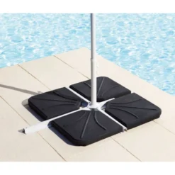 Dalle 25 Kg Pour Pied De Parasol En Croix Hespéride Noir -ATMOSPHERA Soldes Boutique dalle 25kg pour pied de parasol en croix hesperide noir 2