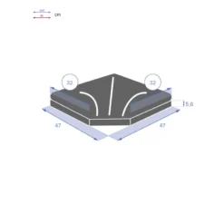 Dalle 25 Kg Pour Pied De Parasol En Croix Hespéride Noir -ATMOSPHERA Soldes Boutique dalle 25kg pour pied de parasol en croix hesperide noir 3