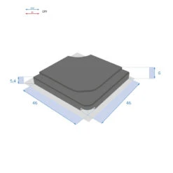 Dalle Pour Parasol 25 Kg Béton Stacio Noir Hespéride -ATMOSPHERA Soldes Boutique dalle parasol 25 kg beton stacio noir hesperide 2