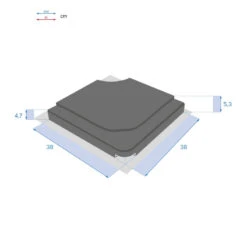 Dalle Pour Parasol 15 Kg Béton Stacio Ardoise Hespéride -ATMOSPHERA Soldes Boutique dalle pour parasol 15 kg beton stacio ardoise hesperide 1 2