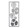 Déco Murale Métal Fleur Argent 25x61 Atmosphera