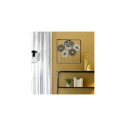 Déco Murale Métal Fleurs 50x50 Atmosphera -ATMOSPHERA Soldes Boutique deco murale metal fleurs 50x50 atmosphera 2