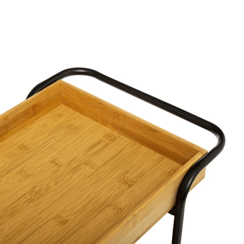 Desserte 3 Niveaux Bambou Et Métal 5Five 4 Desserte 3 Niveaux Bambou Et Métal 5Five – Image 4