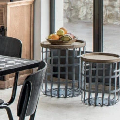 Ensemble De 2 Tables à Café Métal Facto Atmosphera 11 Ensemble De 2 Tables à Café Métal Facto Atmosphera -ATMOSPHERA Soldes Boutique ensemble de 2 tables a cafe metal facto atmosphera 5