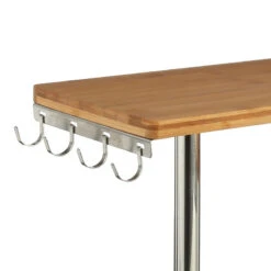 Etagère D'angle 3 Niveaux Bambou Et Inox 5Five -ATMOSPHERA Soldes Boutique etagere d angle 3 niveaux bambou et inox 5five 2