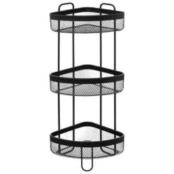Etagère D'angle 3 Niveaux Métal Noir Mayaj 5Five