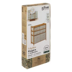 Etagère Double 6 Tiroirs Tidy Box 5Five -ATMOSPHERA Soldes Boutique etagere double 6 tiroirs tidy box 5five 5