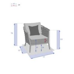 Fauteuil De Salon Extérieur 1 Place Embruns Hespéride -ATMOSPHERA Soldes Boutique fauteuil de salon exterieur 1 place embruns hesperide 3