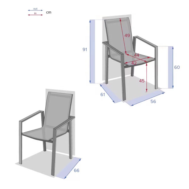 Fauteuil Pavane Hespéride Anthracite/graphite 4 Fauteuil Pavane Hespéride Anthracite/graphite – Image 4