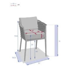 Fauteuil Repas Extérieur Embruns Mailles Hespéride -ATMOSPHERA Soldes Boutique fauteuil repas exterieur embruns mailles hesperide 5
